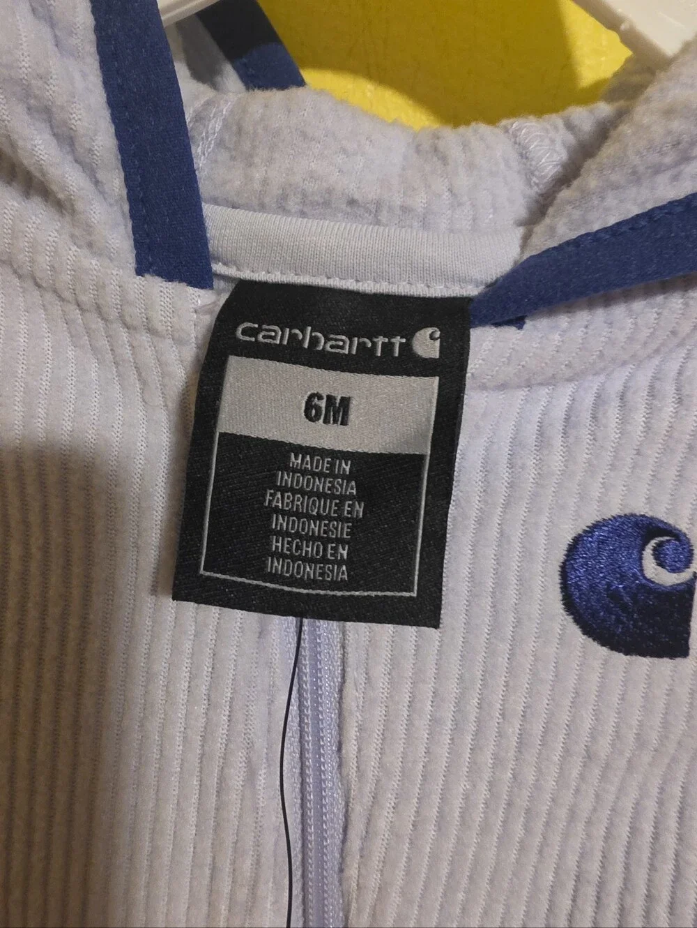 NWT Carthartt Infant Size 6 Months Light Purple Zip-Up Sleeper Hooded Coverall